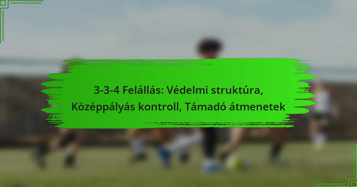 3-3-4 Felállás: Védelmi struktúra, Középpályás kontroll, Támadó átmenetek