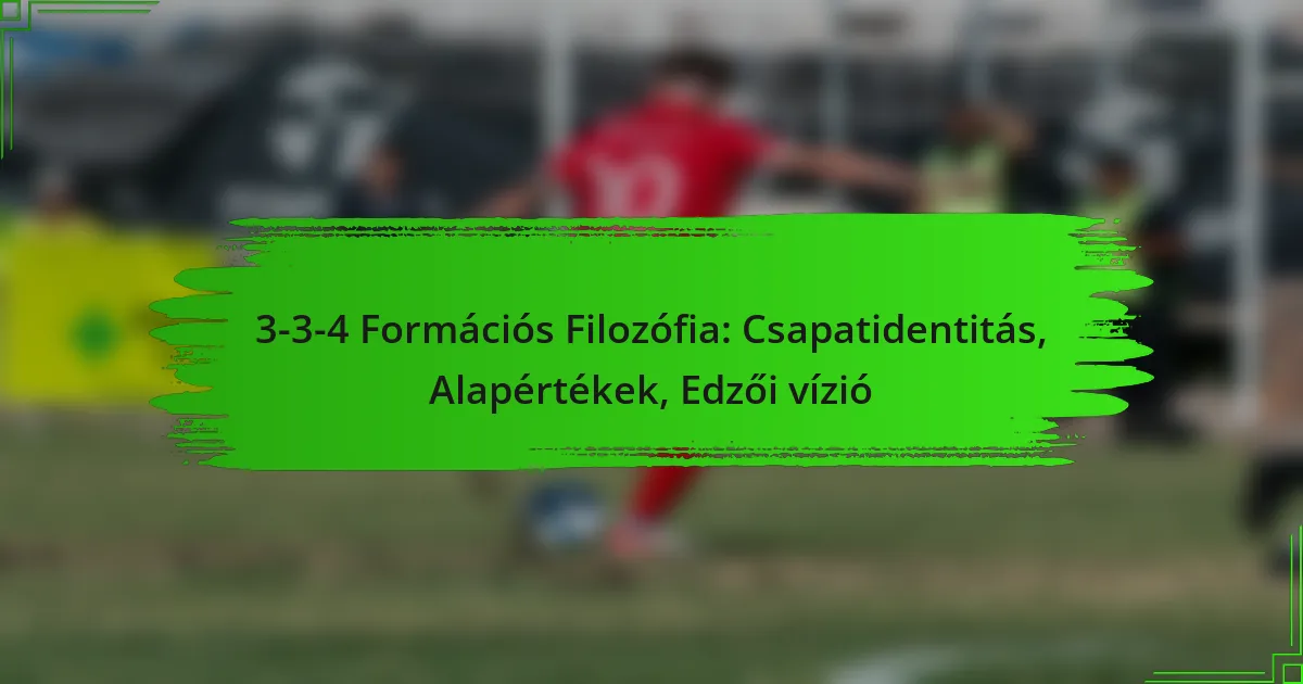 3-3-4 Formációs Filozófia: Csapatidentitás, Alapértékek, Edzői vízió