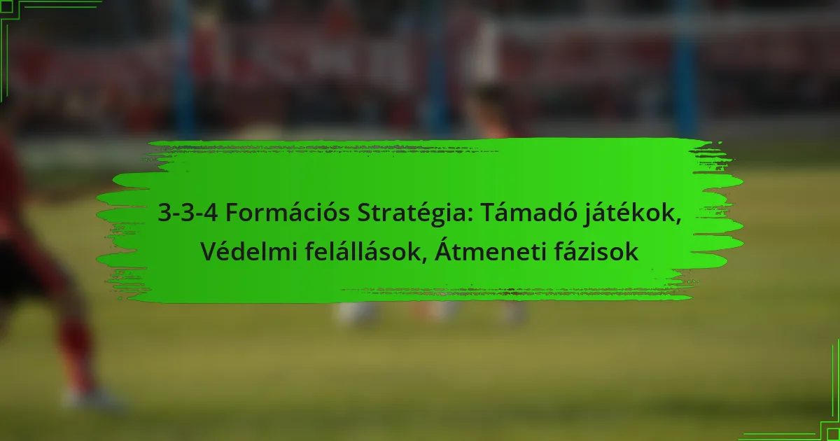 3-3-4 Formációs Stratégia: Támadó játékok, Védelmi felállások, Átmeneti fázisok